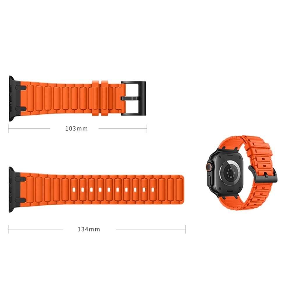 Tough Silicone Strap Apple Watch Series 9 45mm, Amarillo