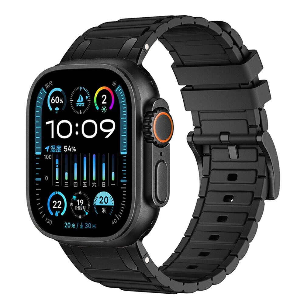 Tough Silicone Strap Apple Watch Series 1-3 42mm, Negro