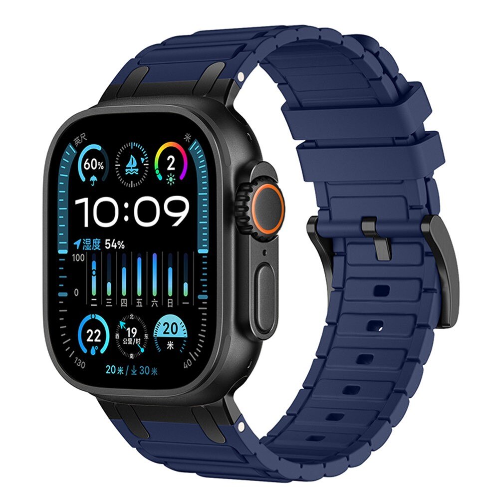 Tough Silicone Strap Apple Watch Series 1-3 42mm, Azul oscuro