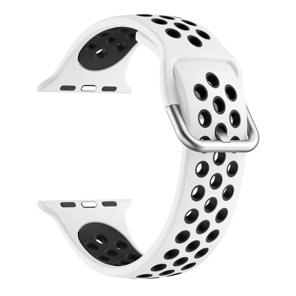 Correa Sport de silicona Apple Watch 42/44/45/49 mm Blanco