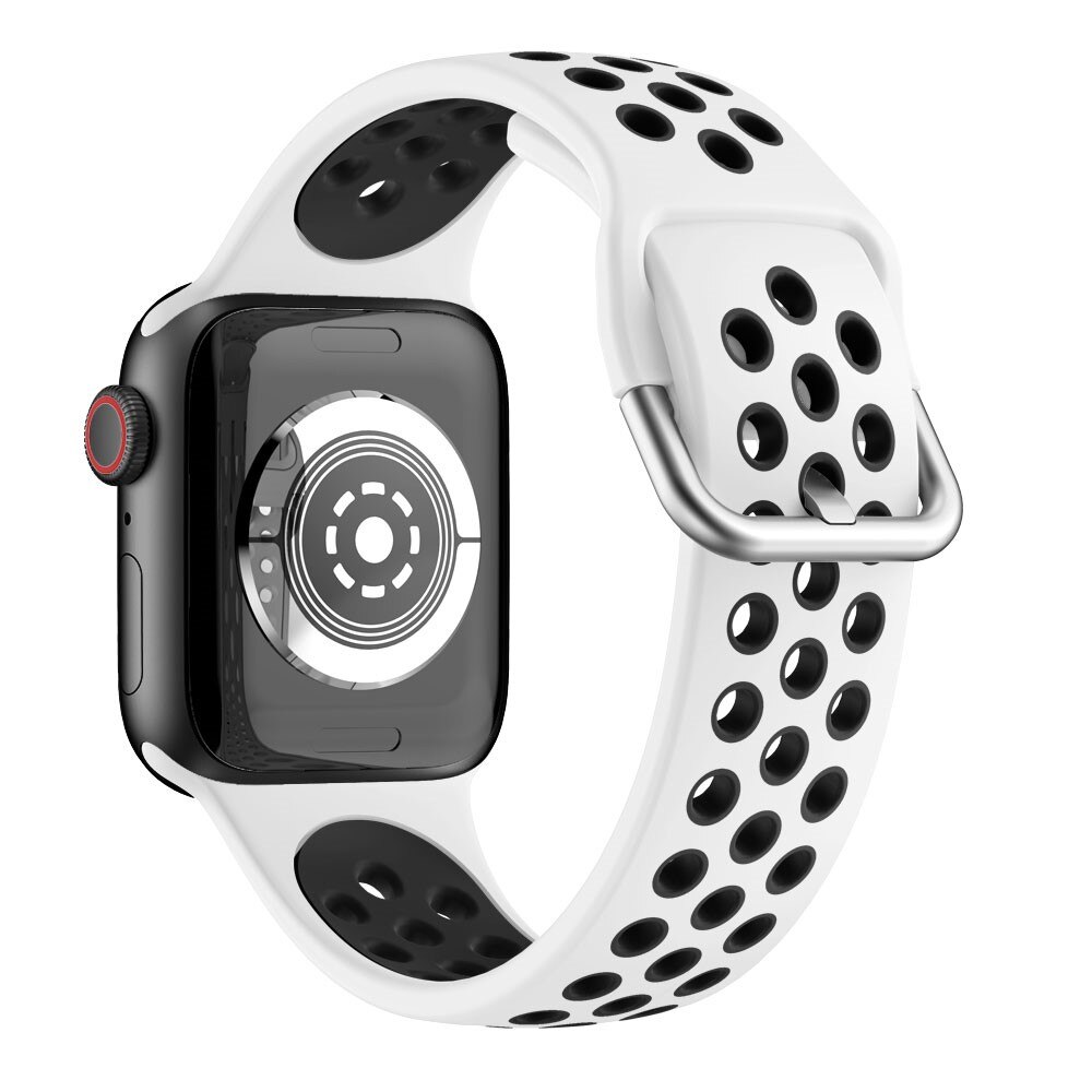 Correa Sport de silicona Apple Watch 42/44/45/49 mm Blanco
