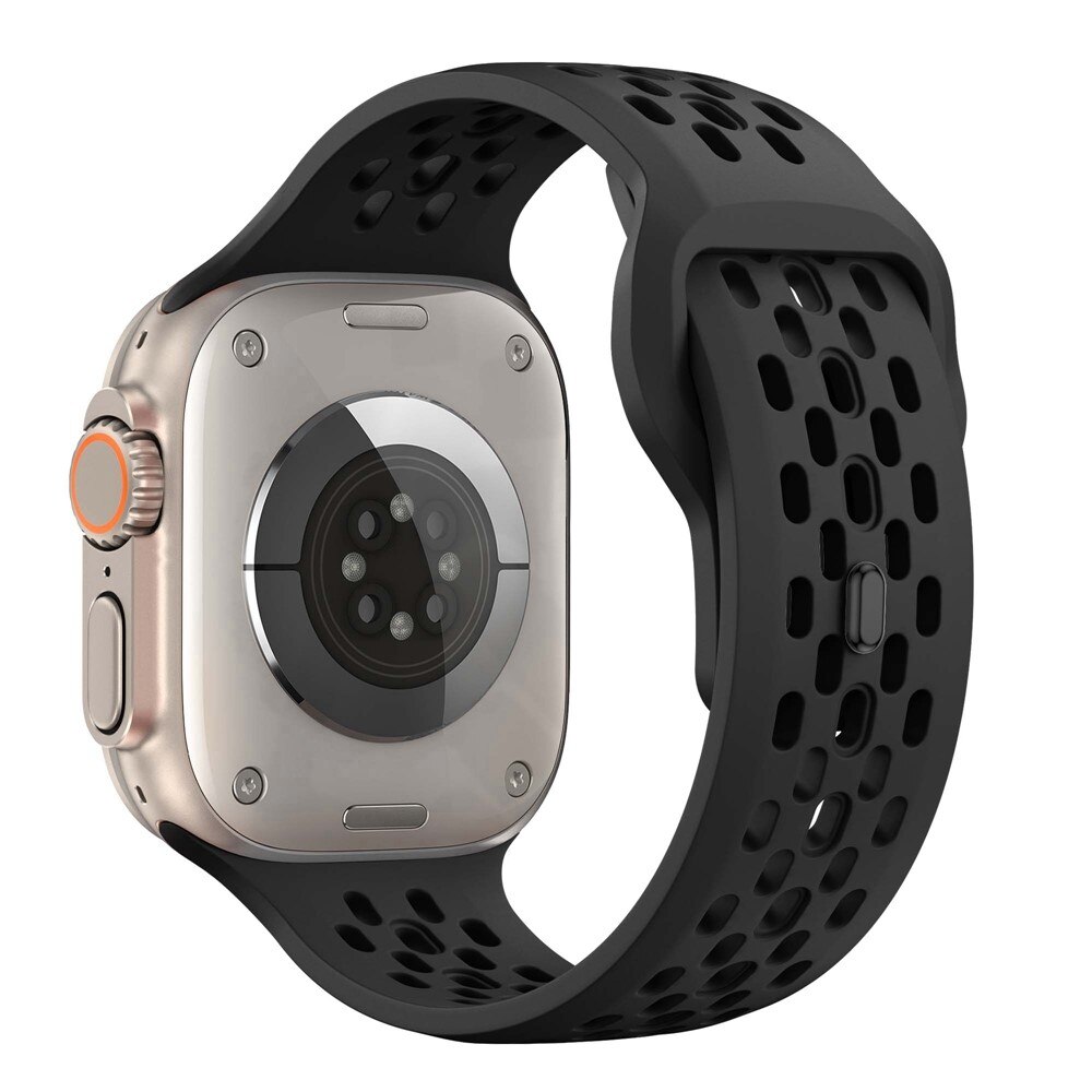 Correa Sport de silicona Apple Watch Series 7 45mm Negro