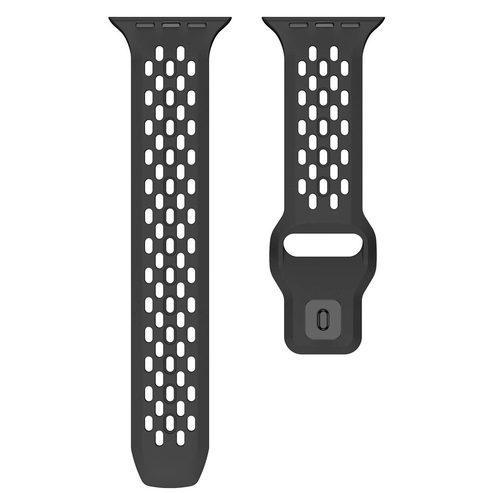 Correa Sport de silicona Apple Watch Series 7 45mm Negro