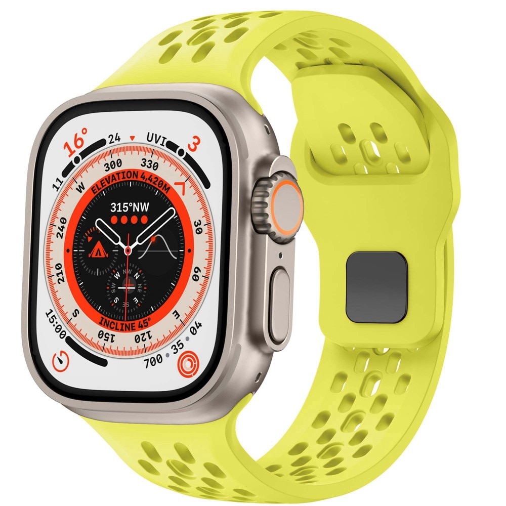 Correa Sport de silicona Apple Watch Series 1-3 42mm Smarillo neón