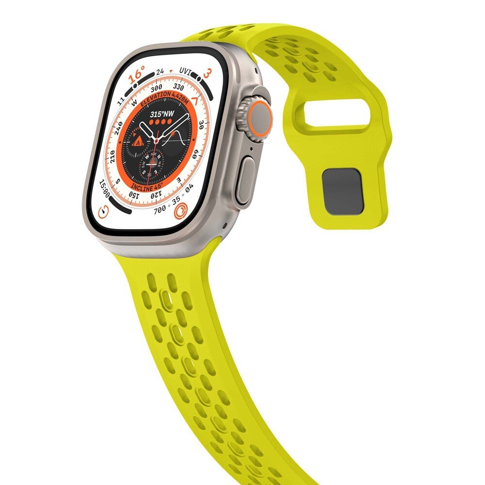 Correa Sport de silicona Apple Watch Series 1-3 42mm Smarillo neón