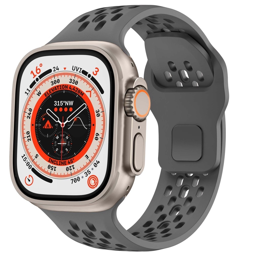 Correa Sport de silicona Apple Watch Ultra 49mm 1st Gen Gris oscuro