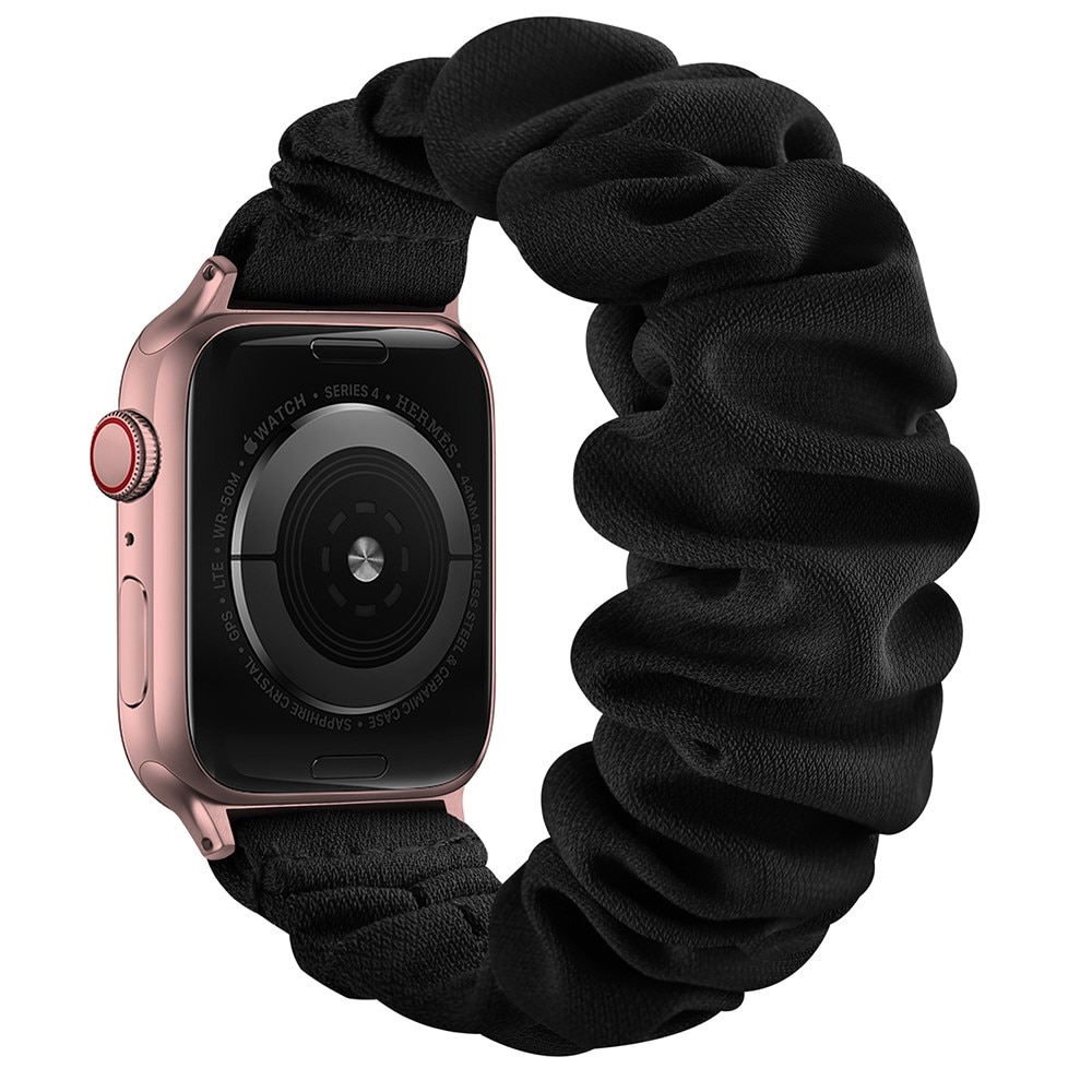 Correa Scrunchie Apple Watch 41mm Series 9 negro/oro rosa