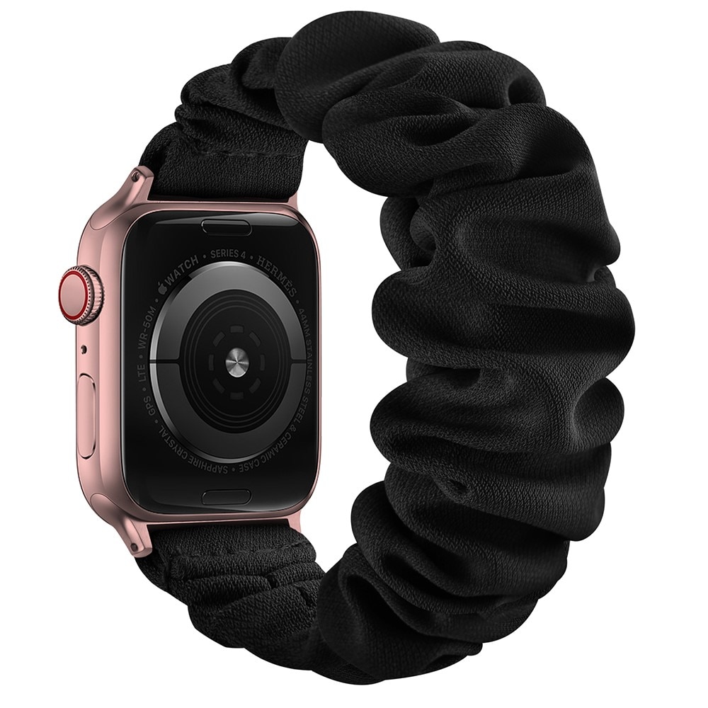 Correa Scrunchie Apple Watch SE 40mm negro/oro rosa