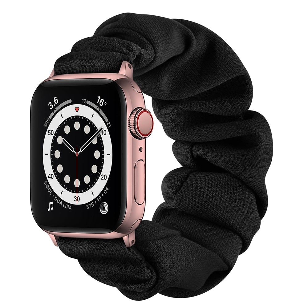 Correa Scrunchie Apple Watch 41mm Series 9 negro/oro rosa