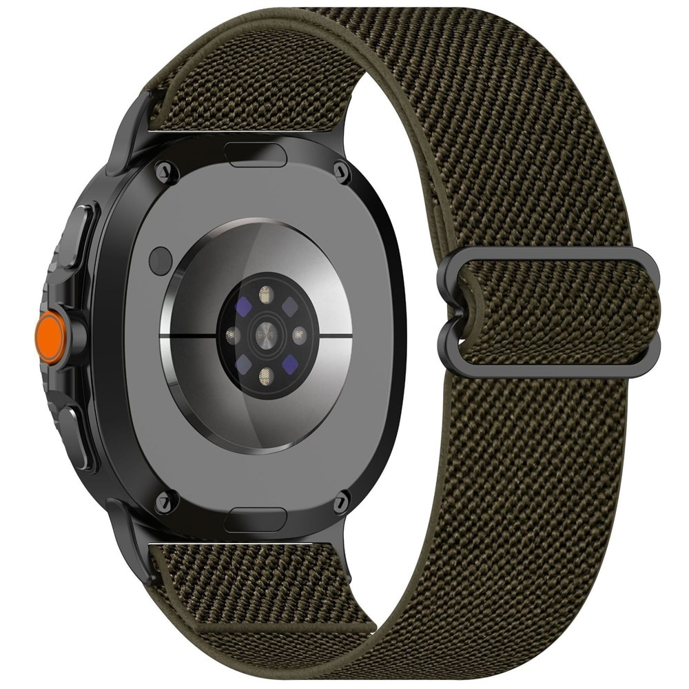 Correa elástica de nailon Samsung Galaxy Watch Ultra (2025), Verde oscuro