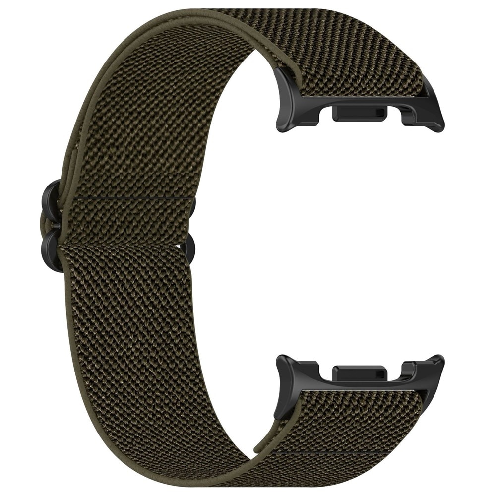 Correa elástica de nailon Samsung Galaxy Watch 8 Classic, Verde oscuro