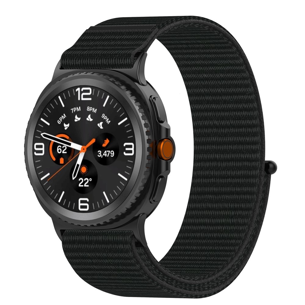 Correa de nailon Samsung Galaxy Watch 8 Classic Negro
