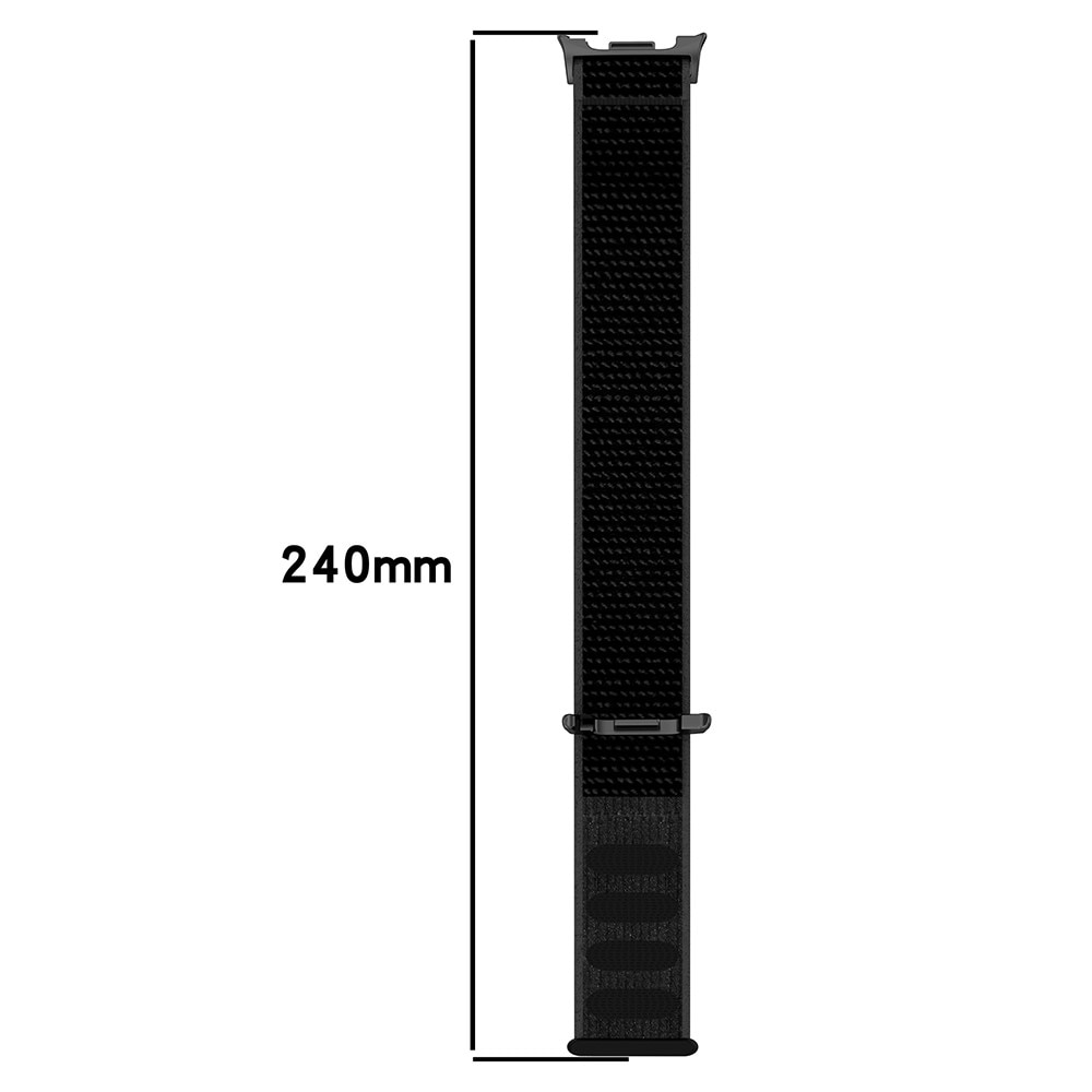 Correa de nailon Samsung Galaxy Watch 8 Classic Negro