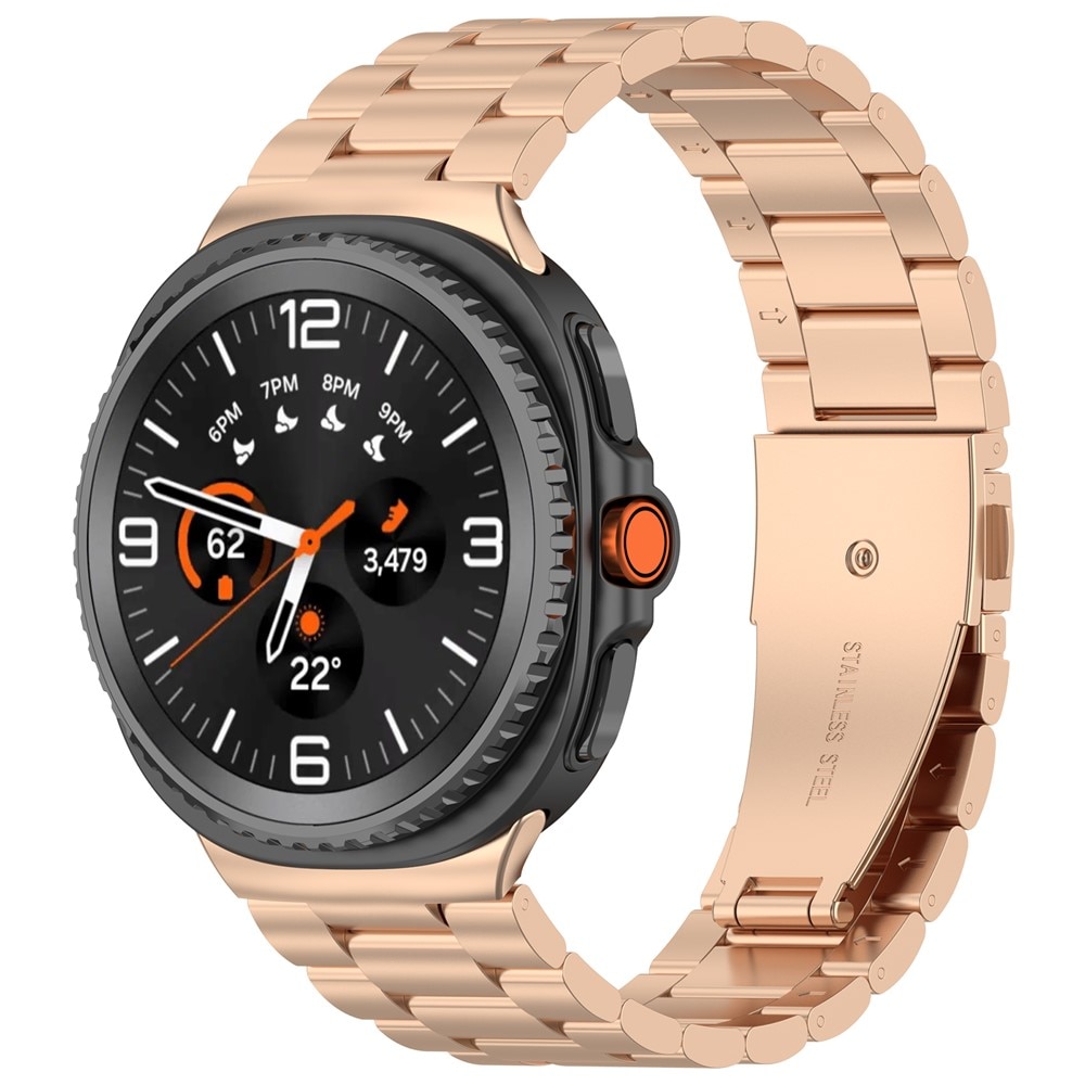 Correa de acero Samsung Galaxy Watch 8 Classic Oro rosa