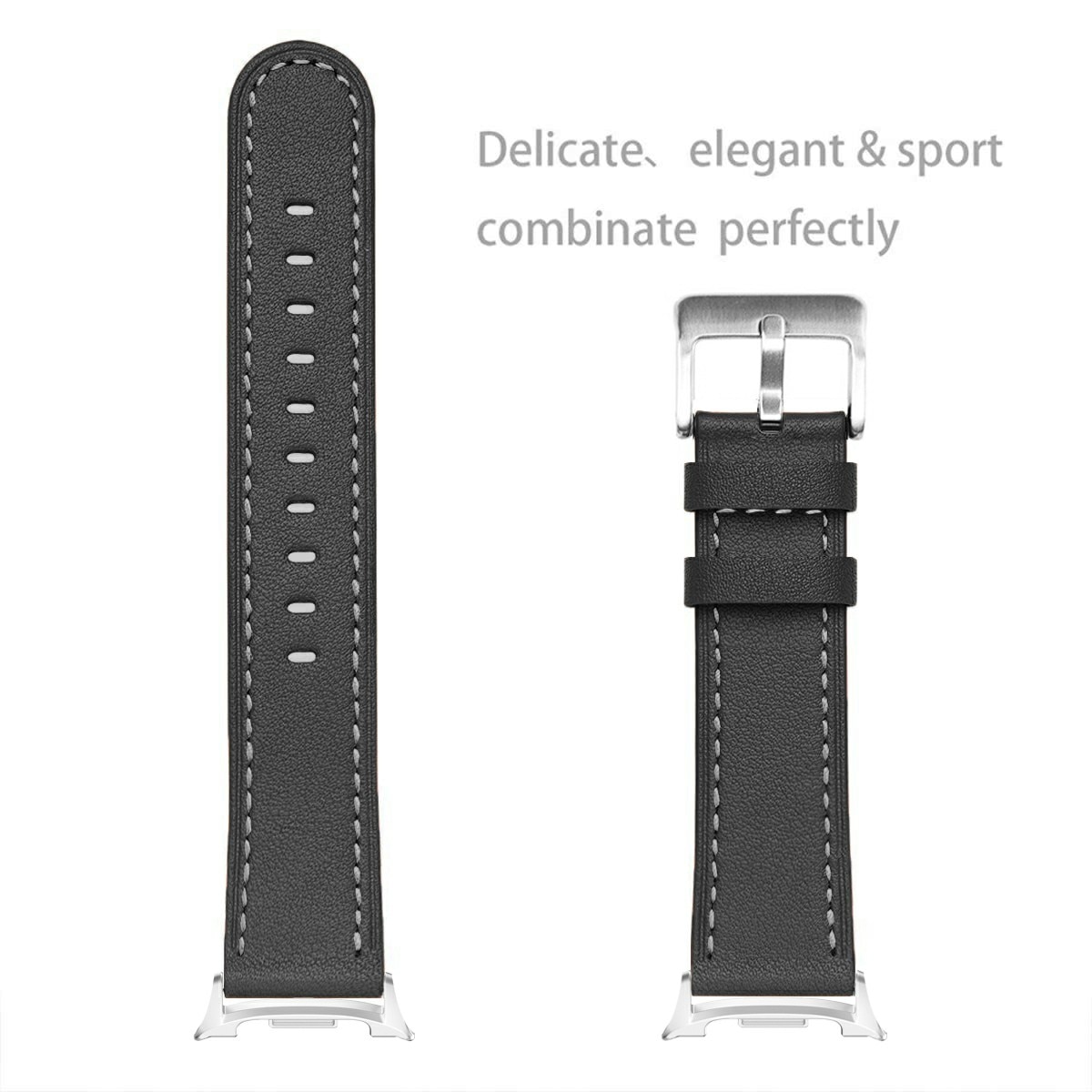 Correa de Piel Samsung Galaxy Watch 8 44mm Negro