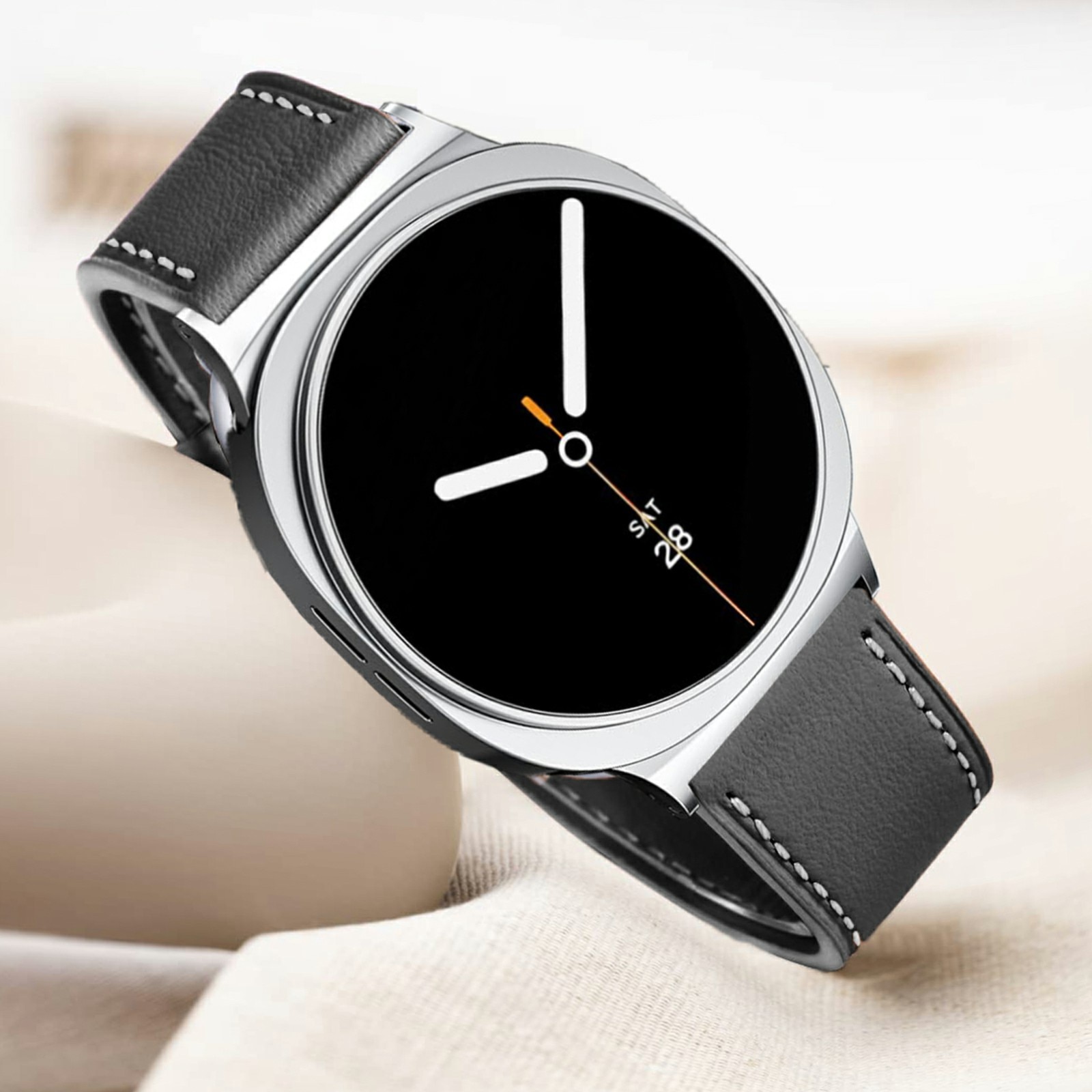 Correa de Piel Samsung Galaxy Watch 8 44mm Negro