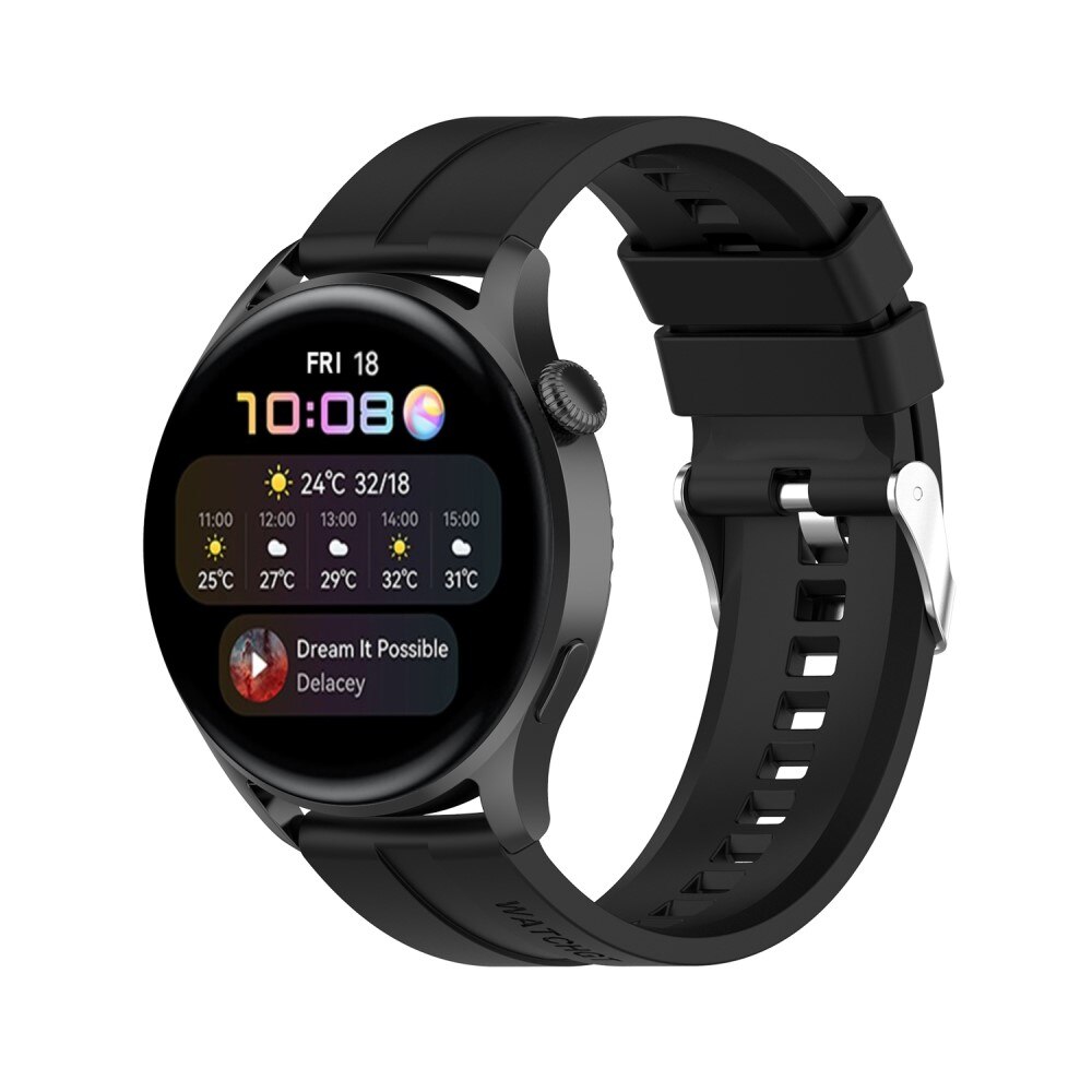 Correa de silicona para Huawei Watch 3/Watch 3 Pro, Negro