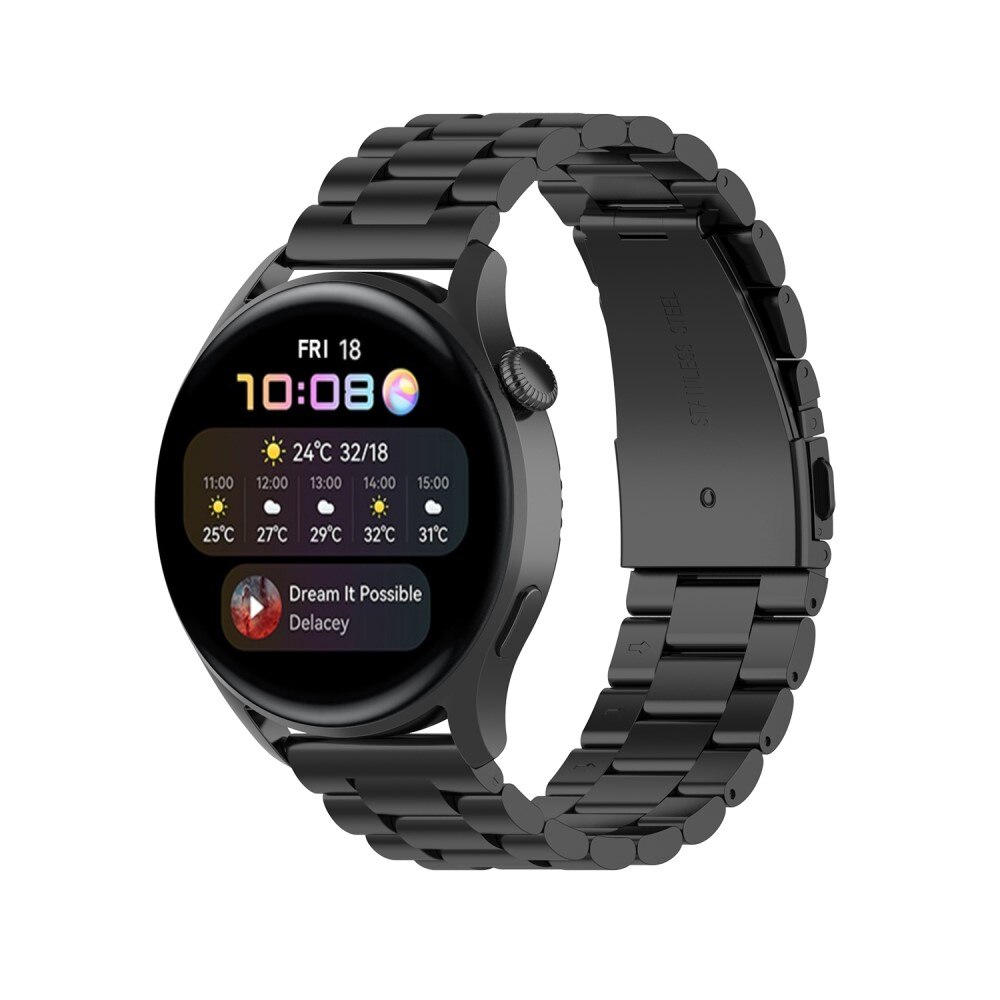Correa de acero Huawei Watch GT 3 46mm/Watch GT Runner Negro