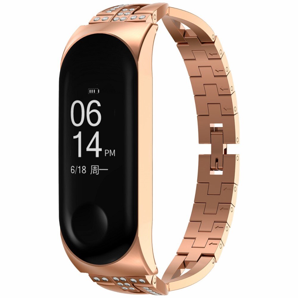 Correa Cristal Xiaomi Mi Band 3/4 Oro rosa