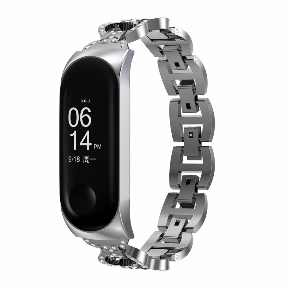 Correa Rhinestone bracelet Xiaomi Mi Band 5/6 Plata