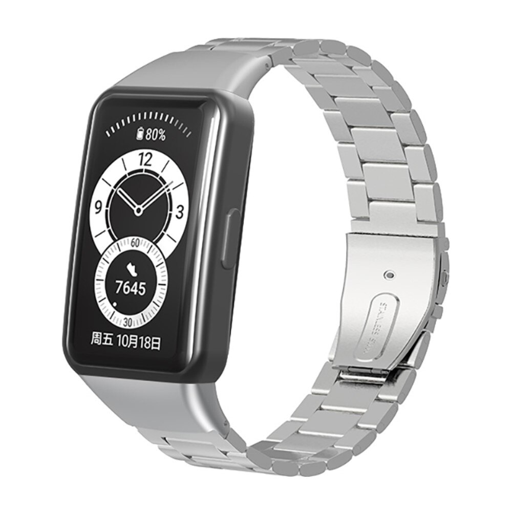 Correa de acero Huawei Band 6 Plata