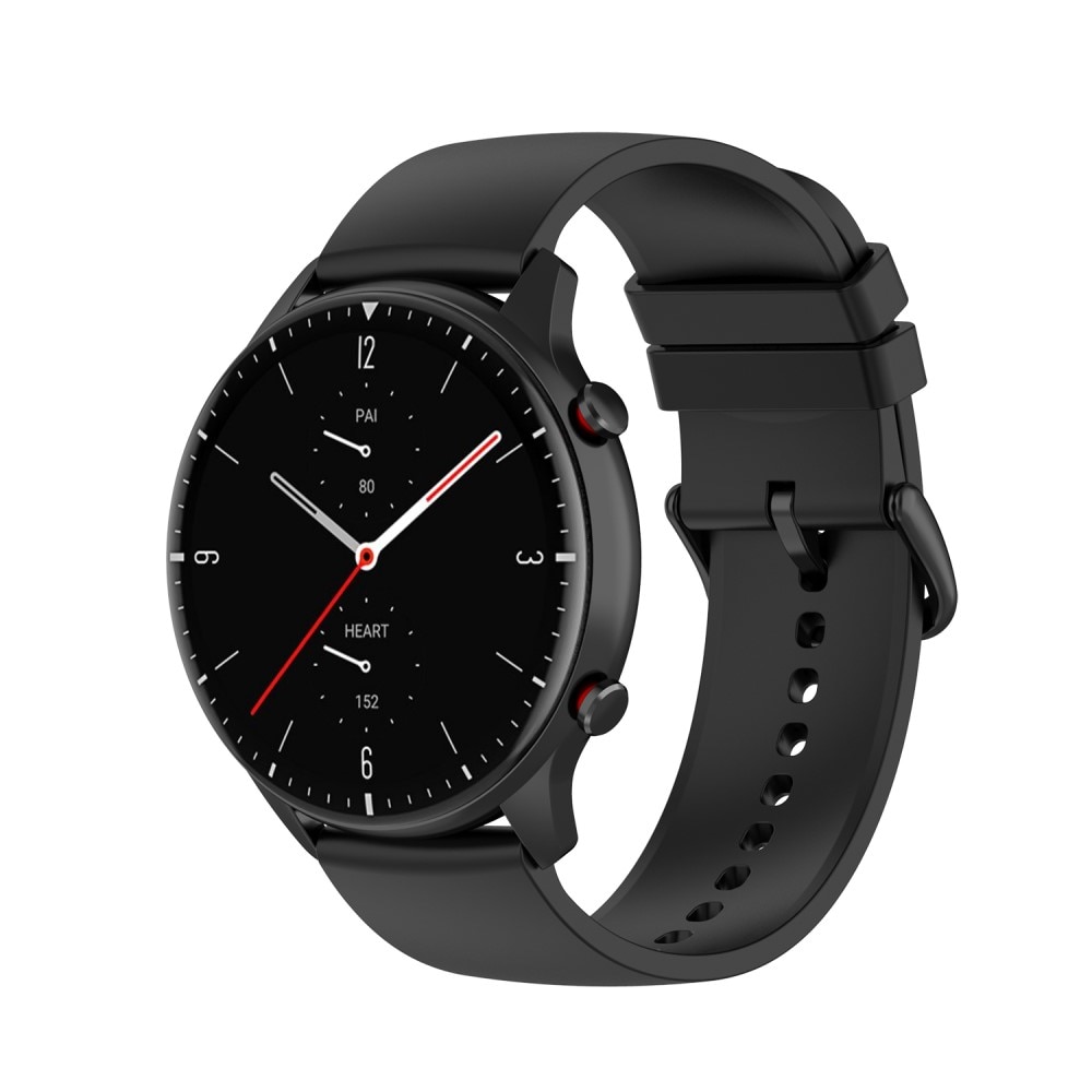 Correa de silicona para Amazfit GTR 2 Classic/GTR 2e/GTR 2 Sport, Negro