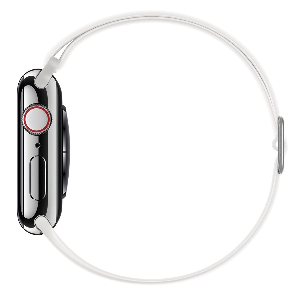 Correa elástica de silicona Apple Watch 45mm Series 7 blanco