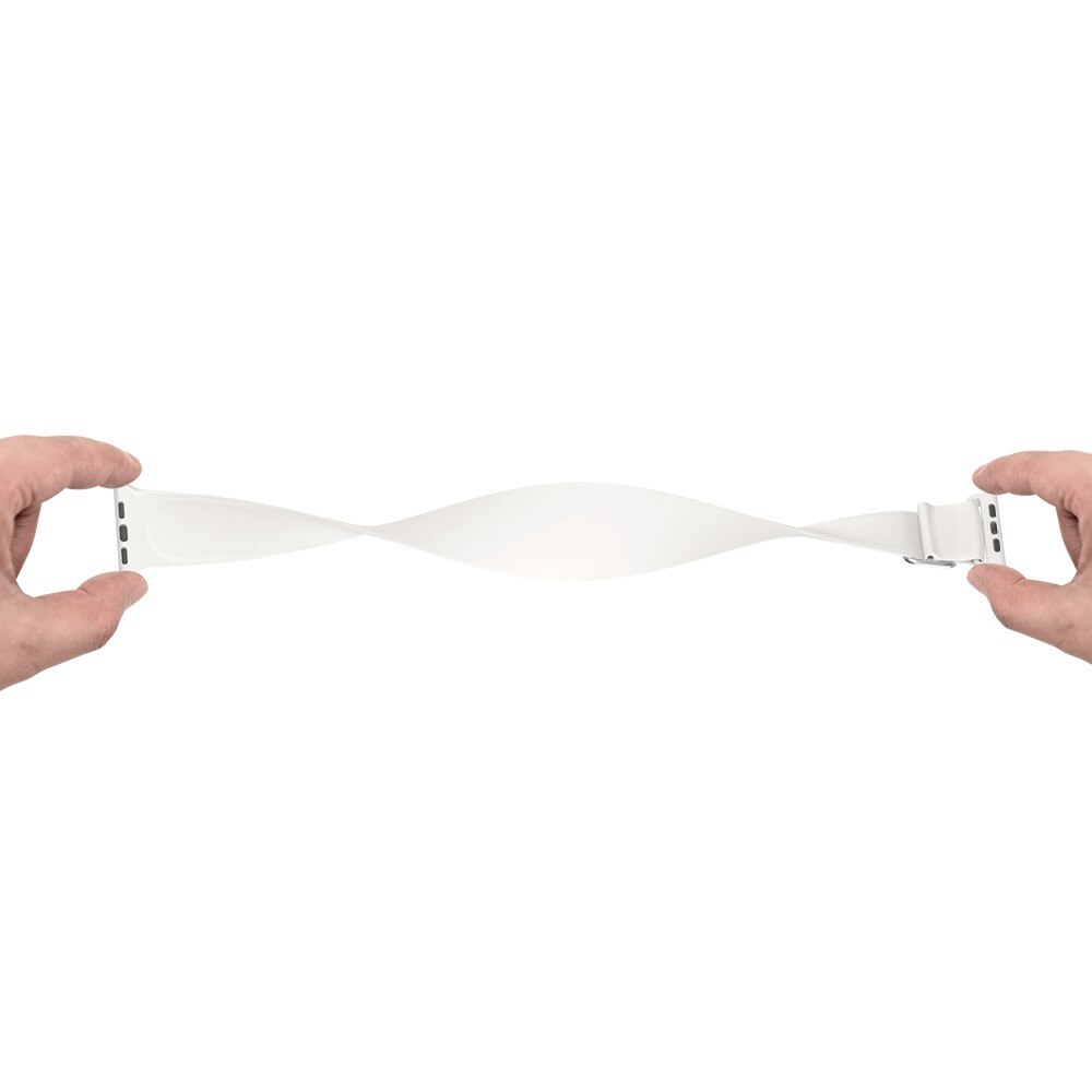Correa elástica de silicona Apple Watch 45mm Series 8 Blanco