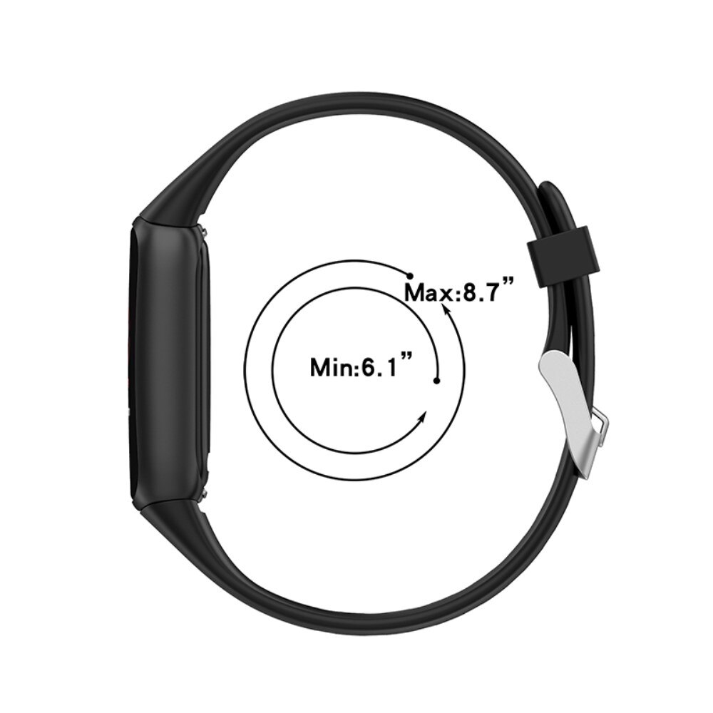 Correa de silicona para Fitbit Luxe, Negro