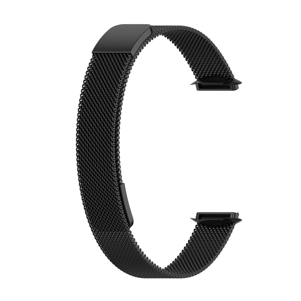 Pulsera milanesa para Fitbit Luxe, Negro