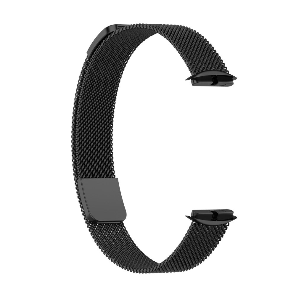 Pulsera milanesa para Fitbit Luxe, Negro