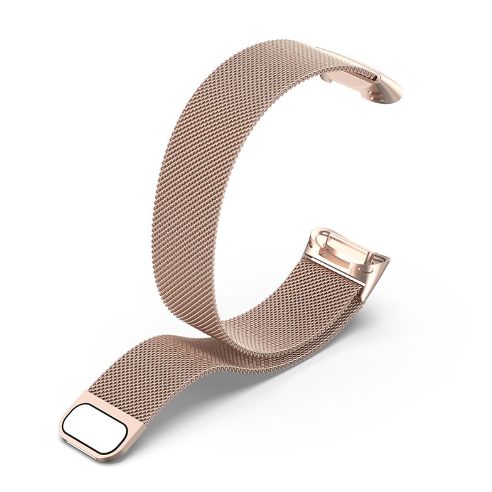 Pulsera milanesa para Fitbit Charge 6, Dorado champagne