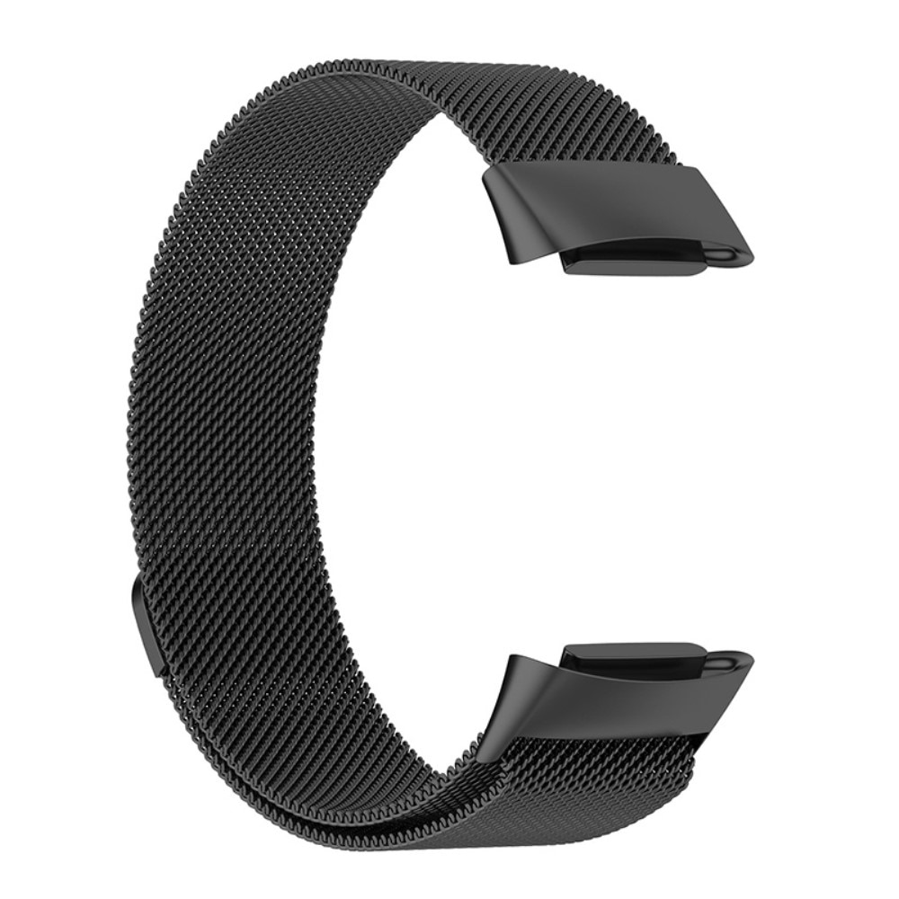Pulsera milanesa para Fitbit Charge 6, Negro