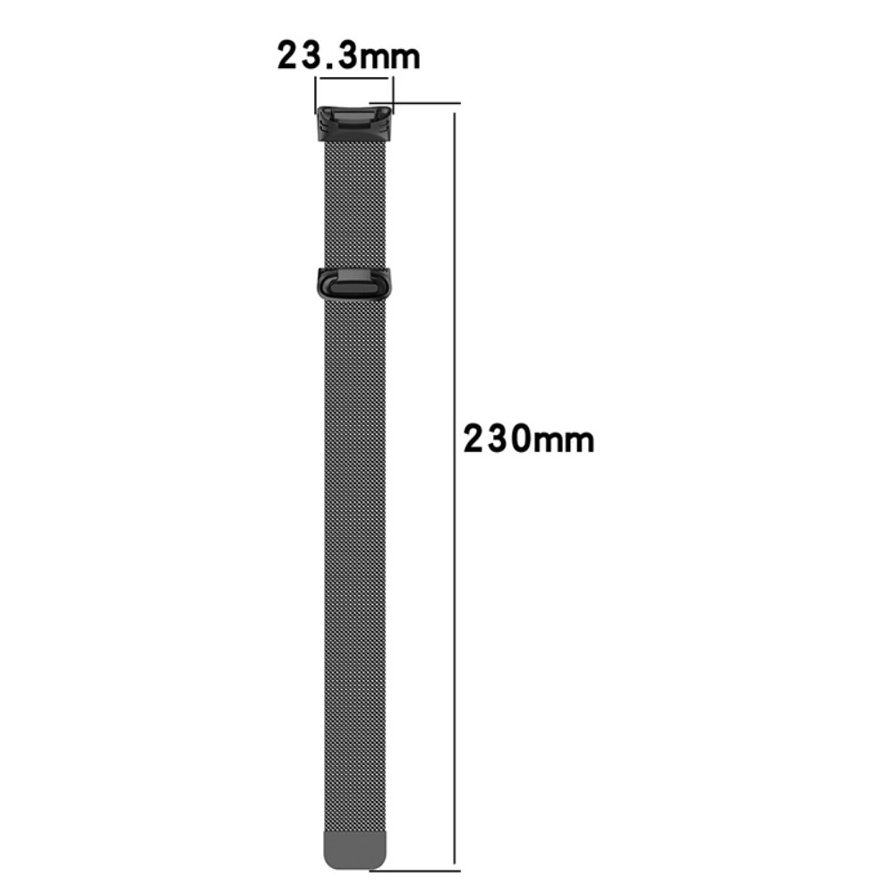 Pulsera milanesa para Fitbit Charge 6, Negro