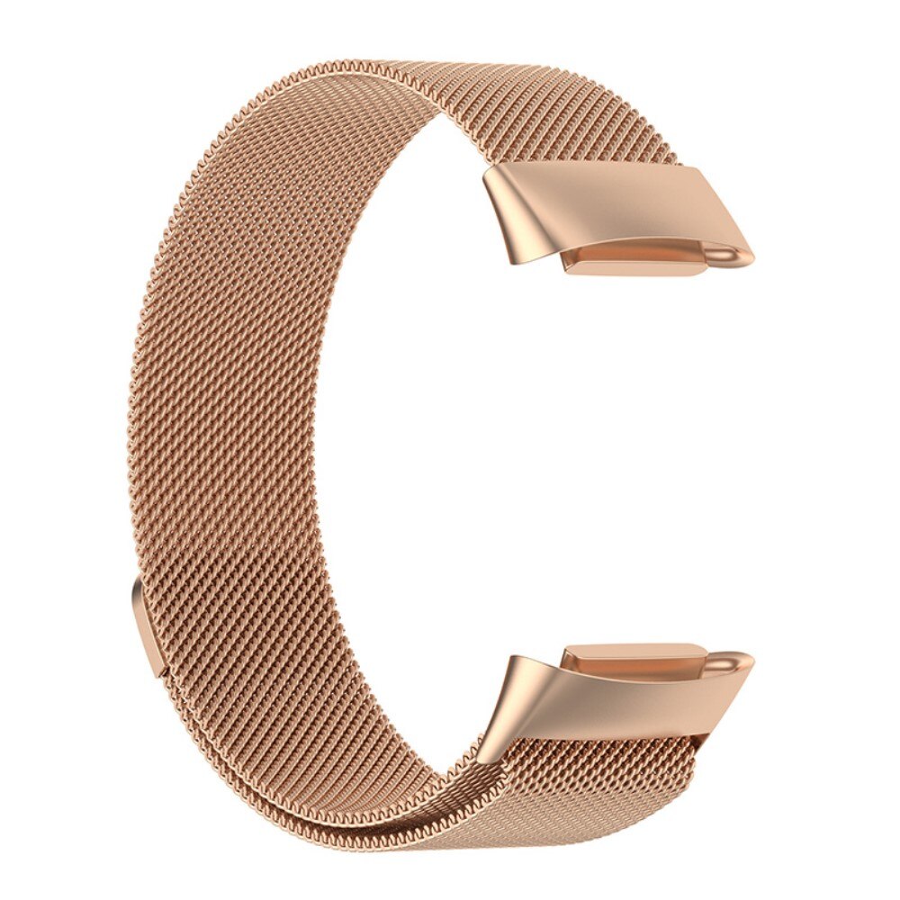 Pulsera milanesa para Fitbit Charge 6, Oro rosa