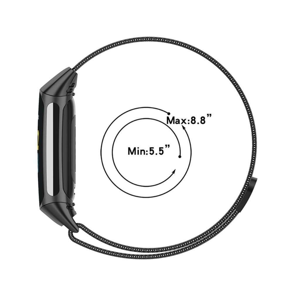 Pulsera milanesa para Fitbit Charge 6, Oro rosa