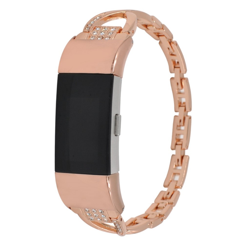 Correa Cristal Fitbit Charge 6 Rose Gold