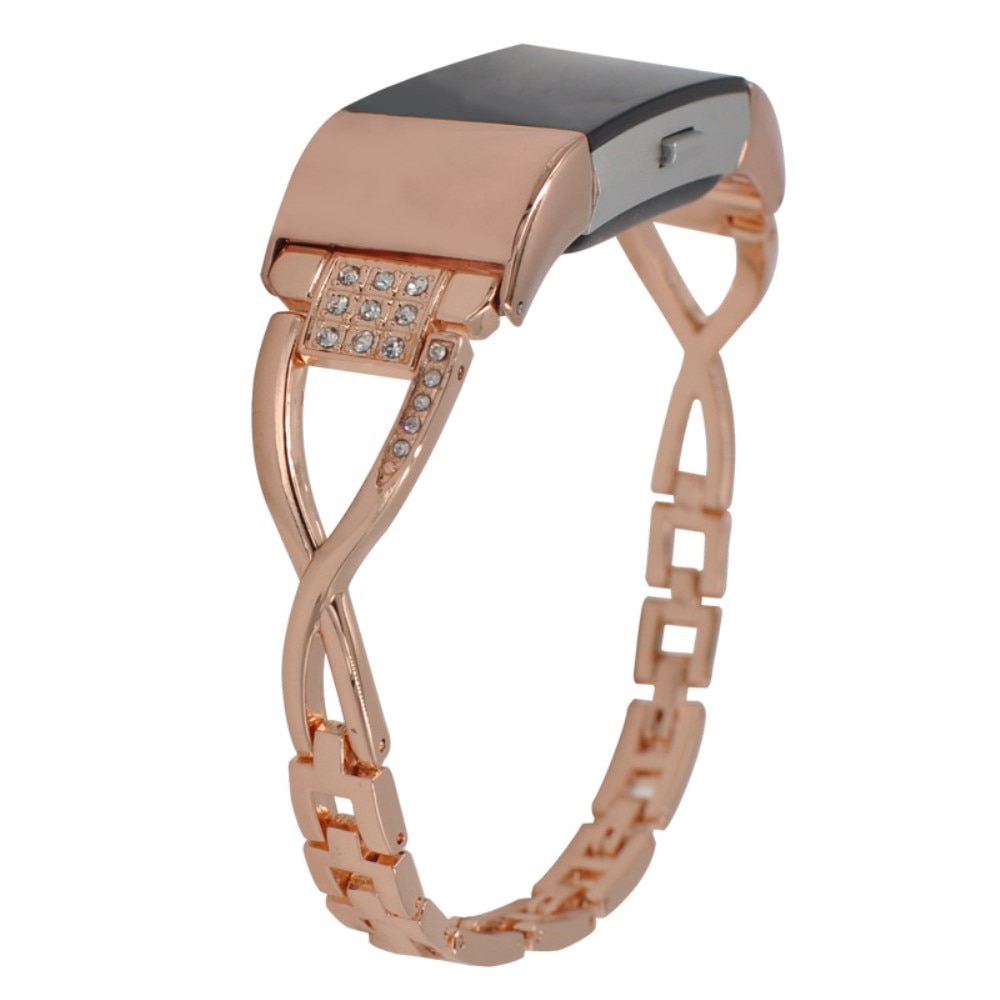 Correa Cristal Fitbit Charge 6 Rose Gold