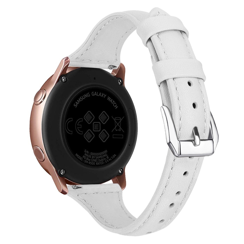 Correa fina de piel Samsung Galaxy Watch Active 2 40mm blanco