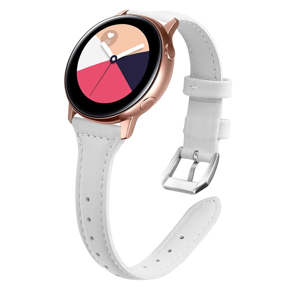 Correa fina de piel Samsung Galaxy Watch 5 40mm Blanco