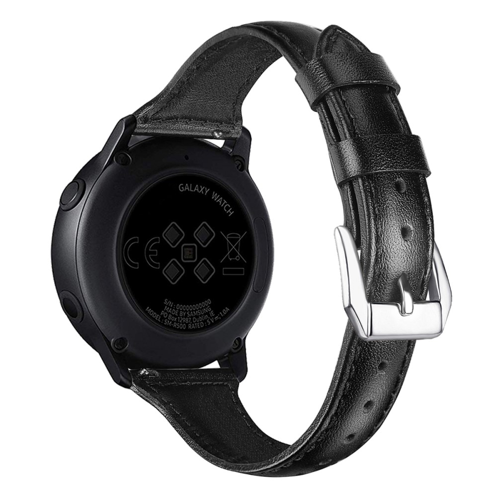 Correa fina de piel Samsung Galaxy Watch 6 Classic 47mm negro