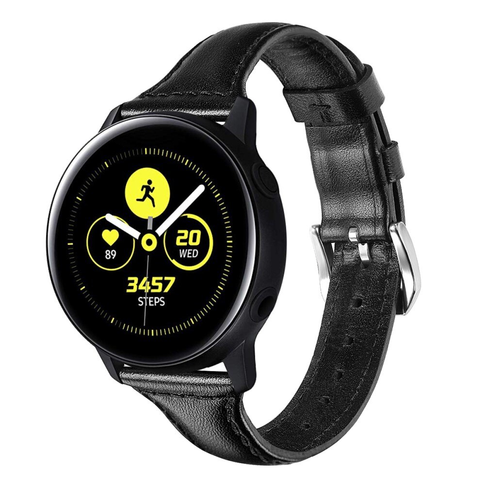 Correa fina de piel Samsung Galaxy Watch 5 44mm Negro