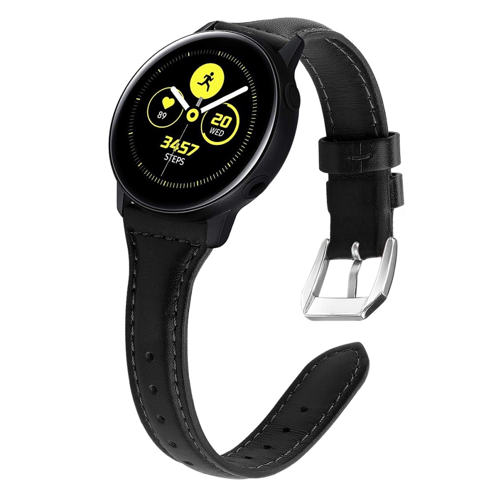 Correa fina de piel Samsung Galaxy Watch 5 44mm Negro