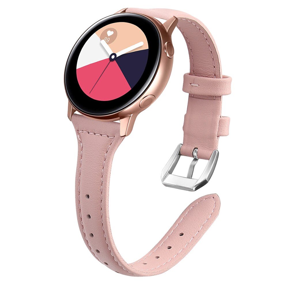 Correa fina de piel Samsung Galaxy Watch 5 Pro 45mm Rosado