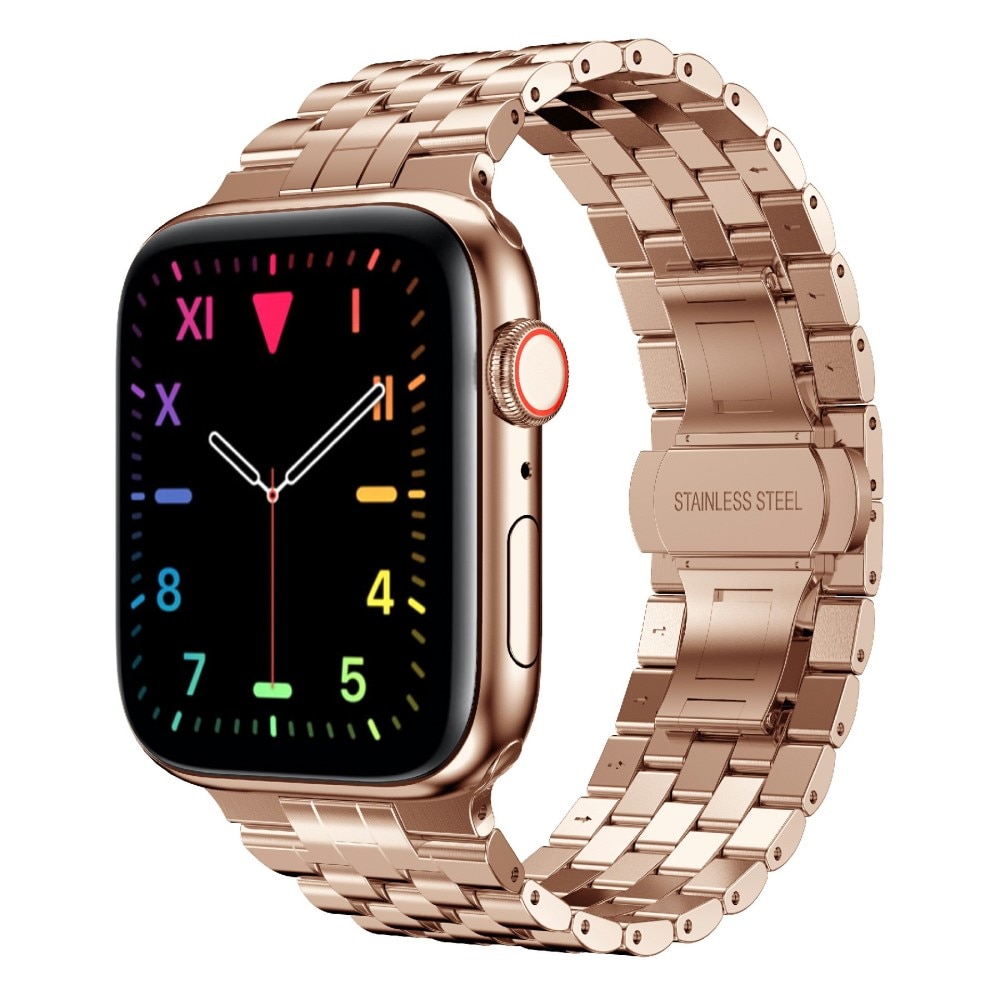 Correa acero Business Apple Watch 45mm Series 8 Oro rosa