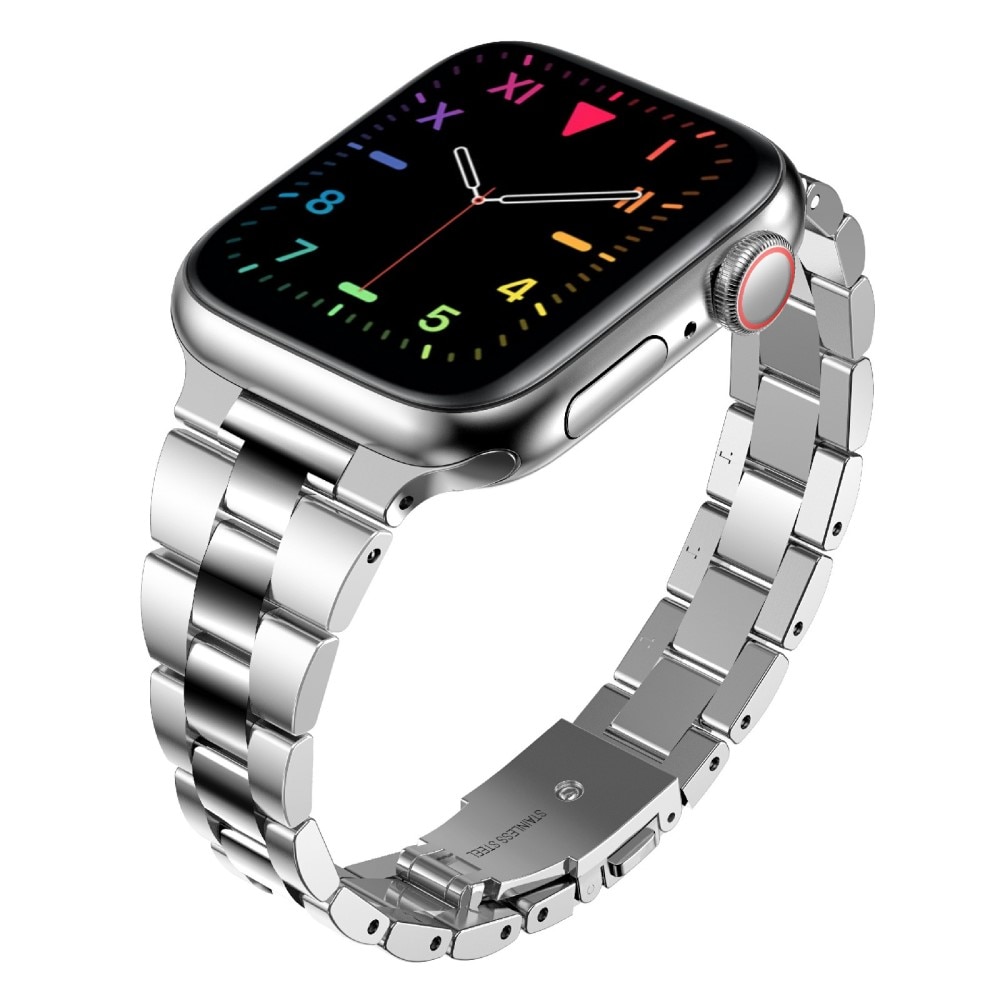 Correa fina de acero Apple Watch 45mm Series 7 plata