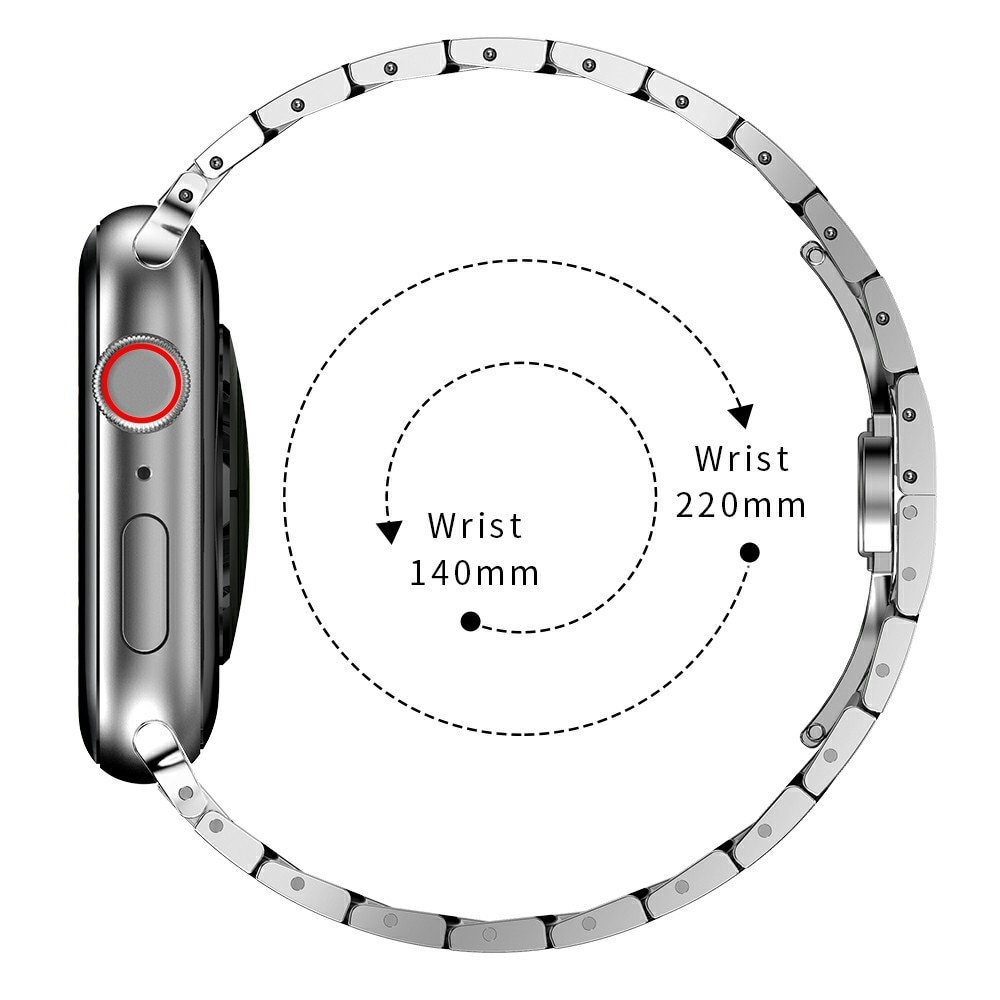 Correa fina de acero Apple Watch SE 40mm plata