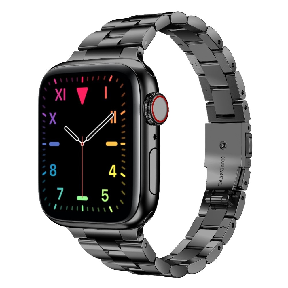 Correa fina de acero Apple Watch 41mm Series 7 negro