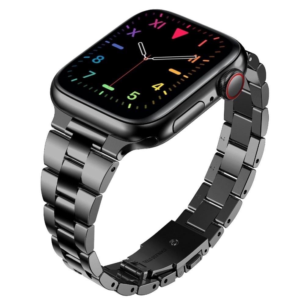 Correa fina de acero Apple Watch SE 40mm negro