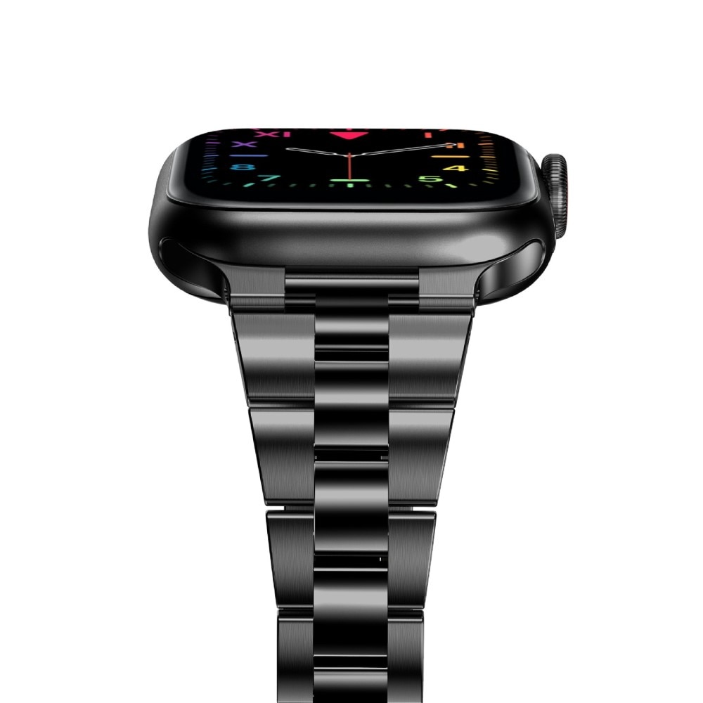 Correa fina de acero Apple Watch SE 40mm negro